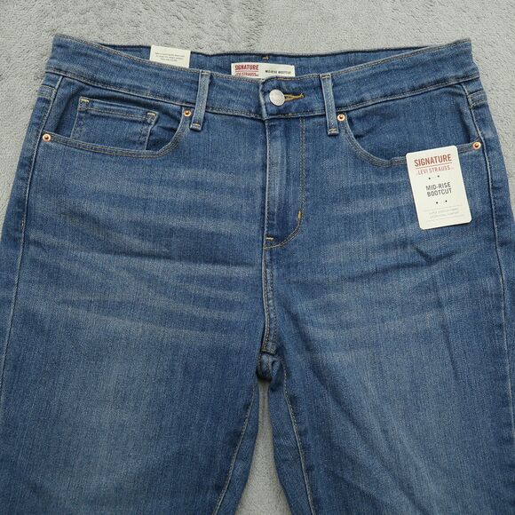 Levi's Signature Jeans Women's 10 Blue Mid-Rise Bootcut Denim 31" Inseam NWT - Picture 10 of 16